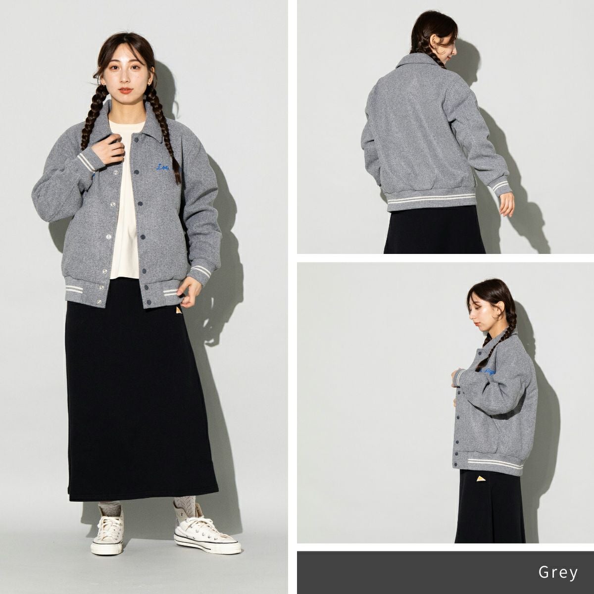 スクーカム バイロンカラー ポリメルトン ジャケット レディース