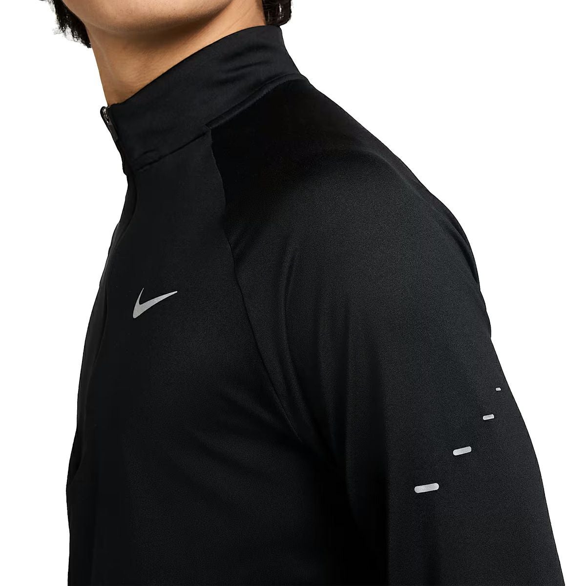 NIKE ストライド1/4ジップ ランニングシャツ 黒 2XL ナイキ ドライフィット ストライド 1/4ジップ ランニングトップ メンズ