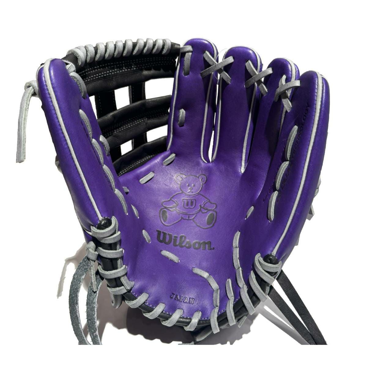(*)様 Wilson 軟式用グローブ 紫色 オーダーグローブ 野球 ウィルソン ワナビーヒーロー デュアル 軟式グローブ グラブ 軟式