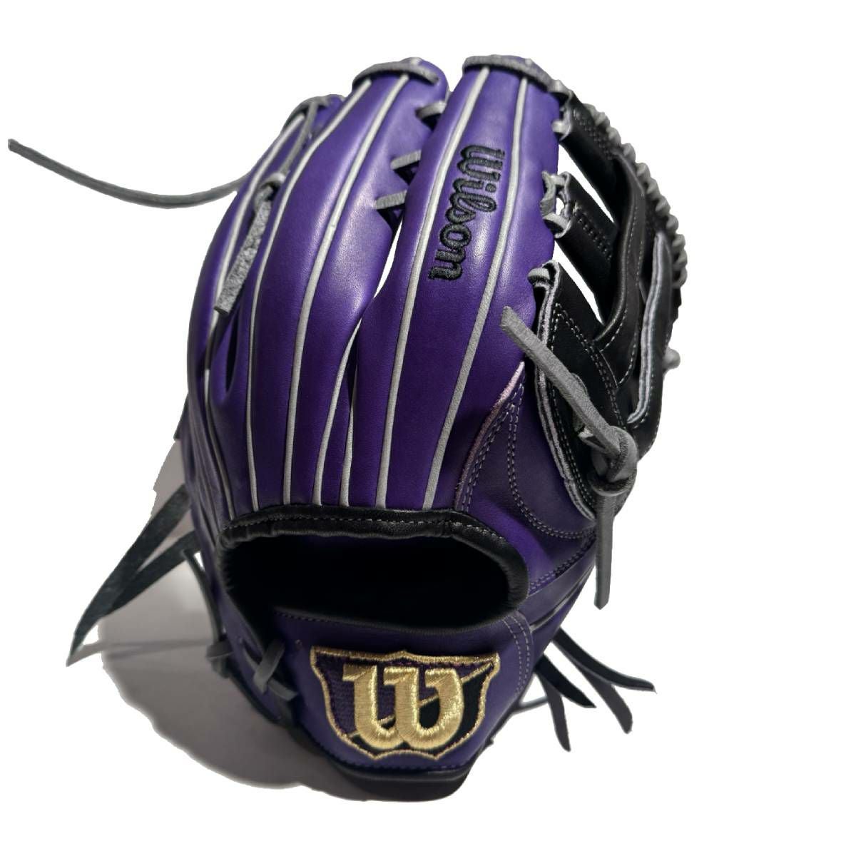 (*)様 Wilson 軟式用グローブ 紫色 オーダーグローブ 野球 ウィルソン ワナビーヒーロー デュアル 軟式グローブ グラブ 軟式