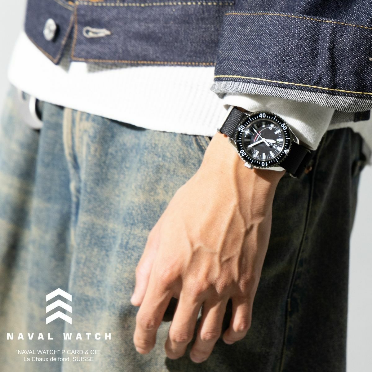 ナバルウォッチ NAVAL WATCH/N.W.C A SV/BK Automatic ROYAL Military