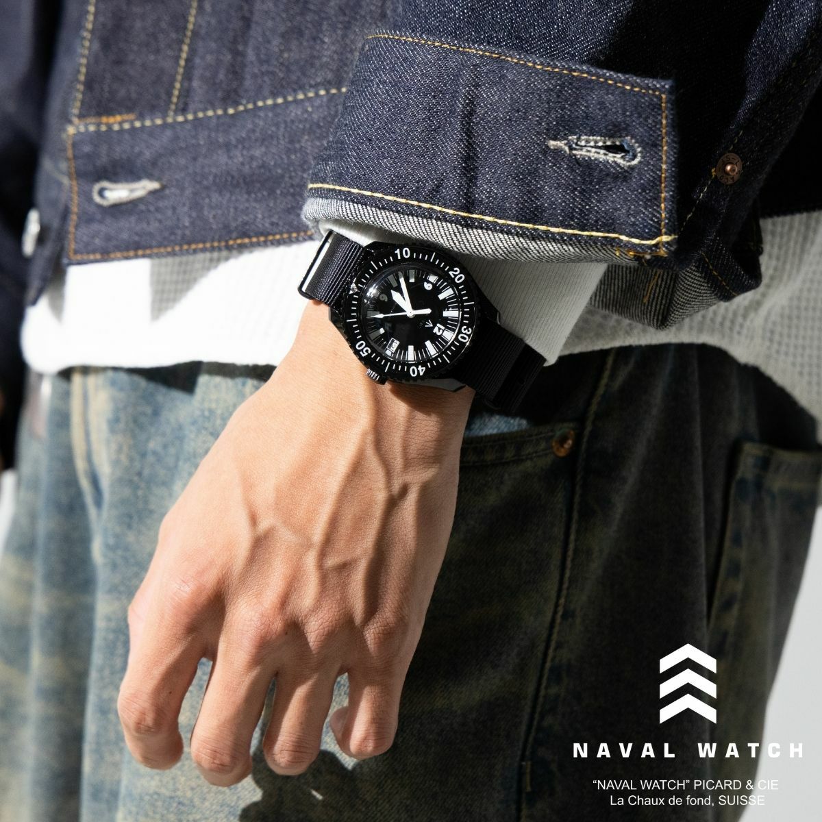 ナバルウォッチ NAVAL WATCH/N.W.C BK/BK Automatic ROYAL Military 