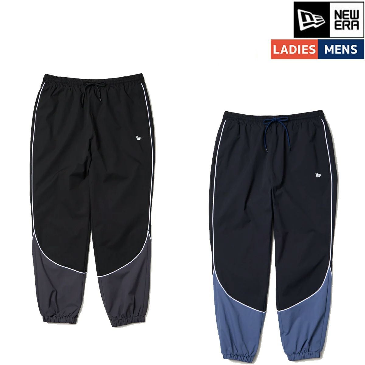 ニューエラ　オーバーサイズド パイピング トラックパンツ ブラック/グレー NEW ERA（ニューエラ） パンツ NEW ERA/ニューエラオーバーサイズド
