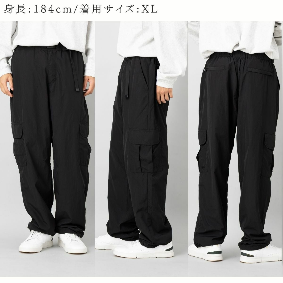 indepict ジップカーゴパンツ ブラック Mサイズ Tqp2MAJm4kjs.jpg?width=768