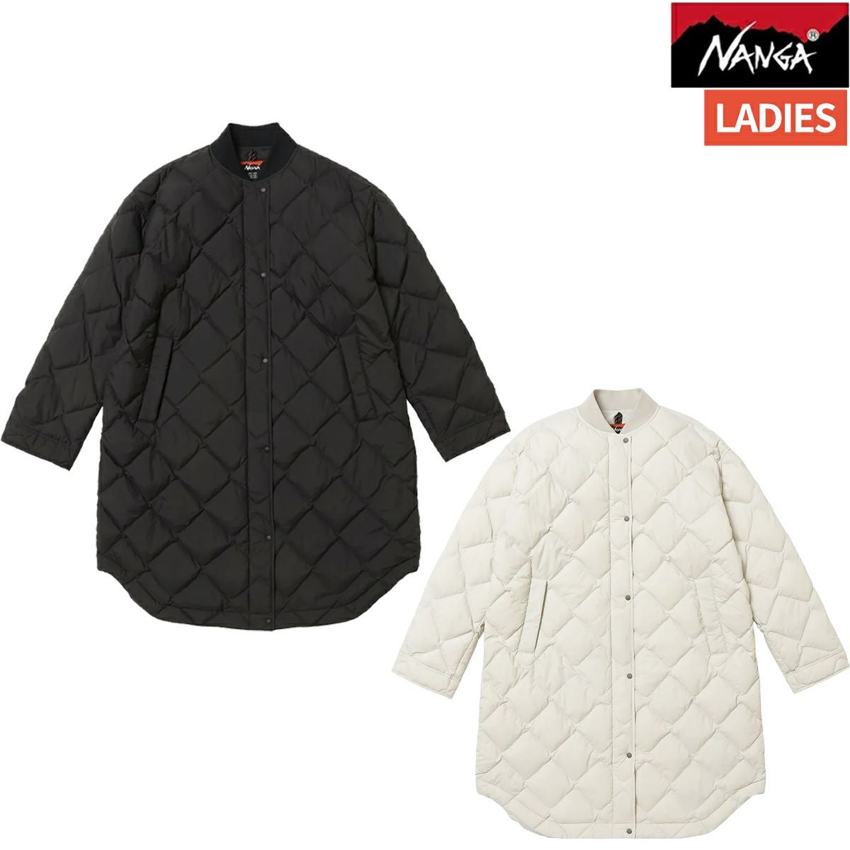 ナンガ リブカラーキルティッド ダウンコート レディース NANGA Ribbed