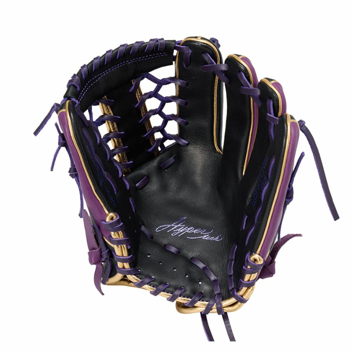 ローリングス　ジュニアグラブ　軟式、ソフトボール　Mサイズ　ブラック／パープル ローリングス ジュニア軟式用グラブ オールラウンド用 サイズL