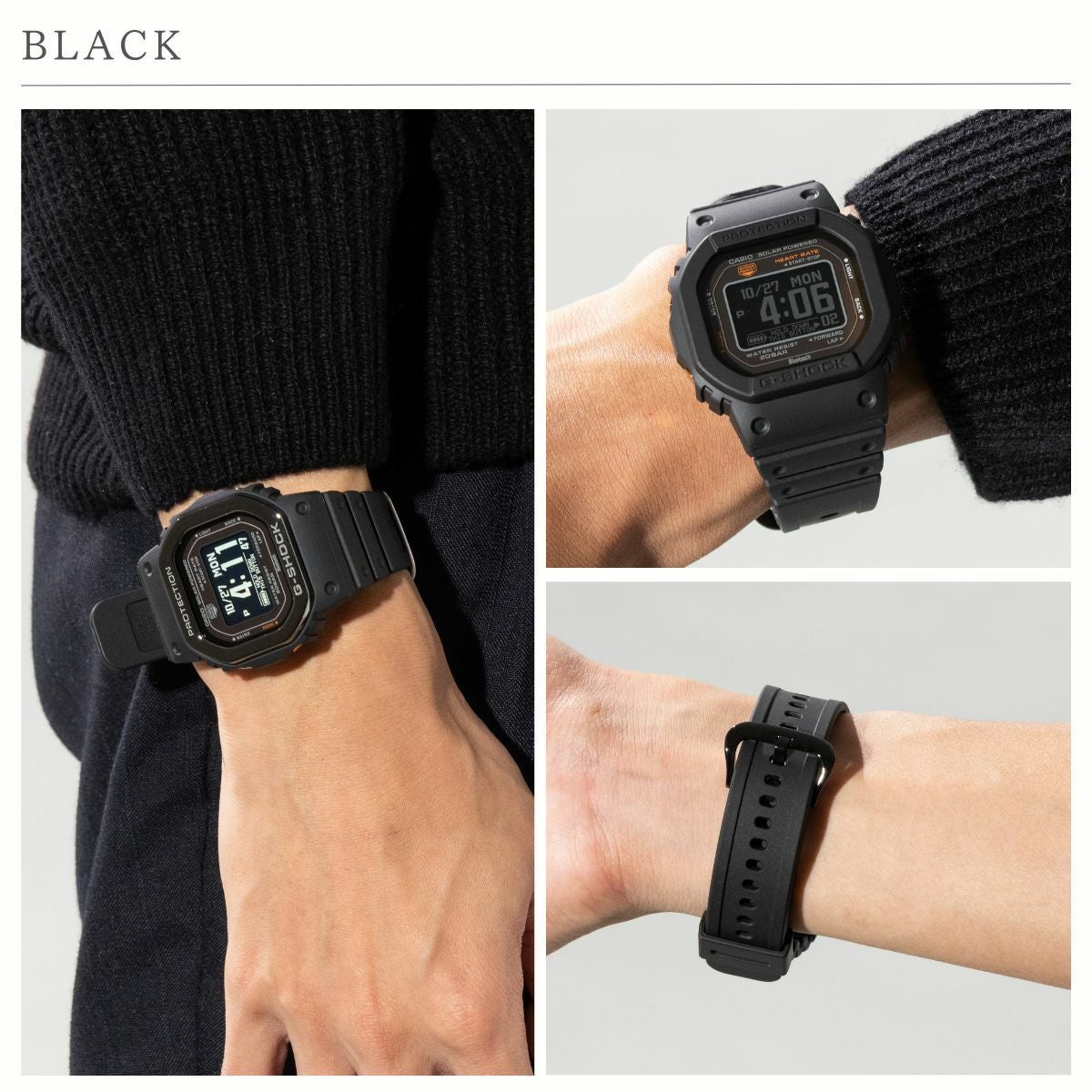 カシオ Gスクワッド 腕時計 スマートウォッチ GPS 電波ソーラー 黒 GSW-H1000-1JR | CASIO