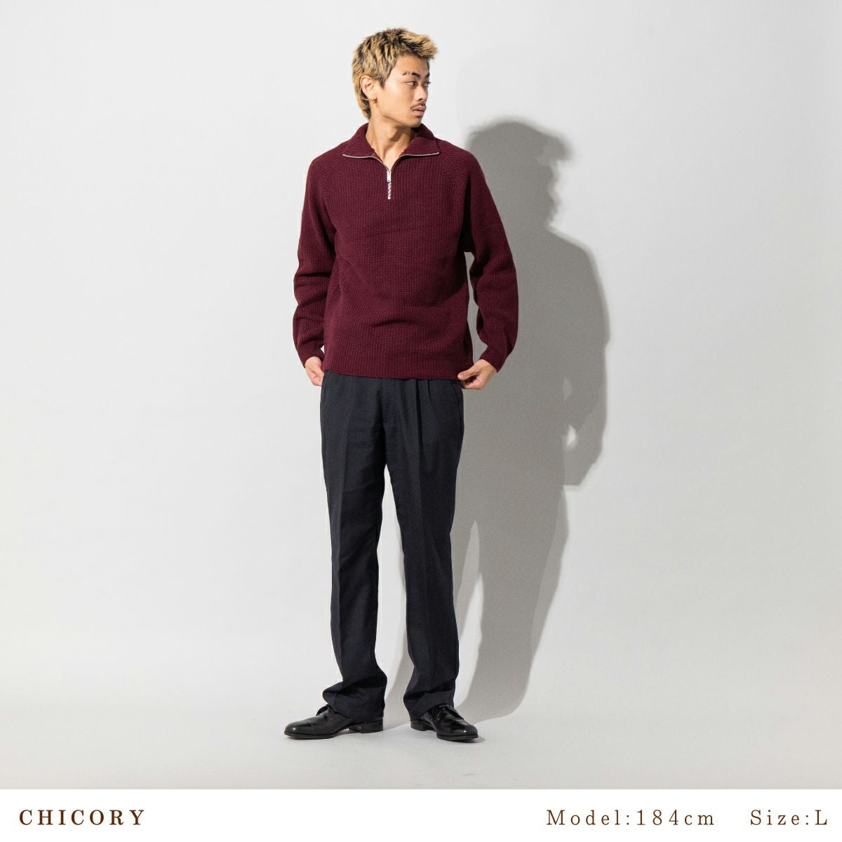 正規取扱い販売店】ジョンスメドレー カシミヤ混 ハーフジップスタンド