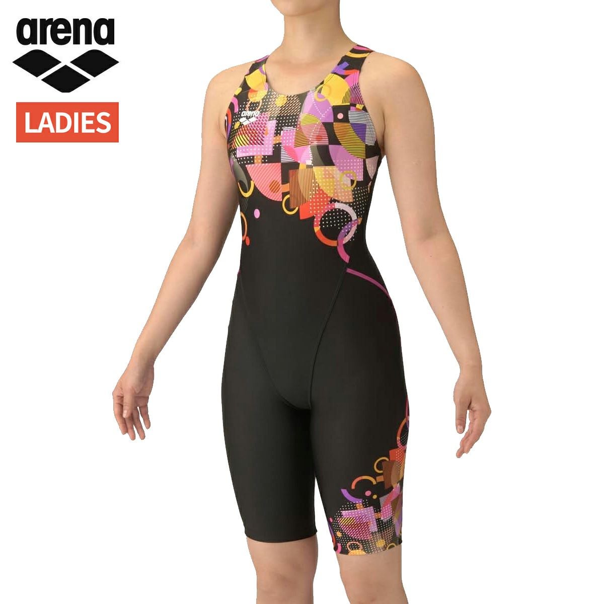 アリーナ フィットネスワンピーススパッツ(オープンバック ハーフ