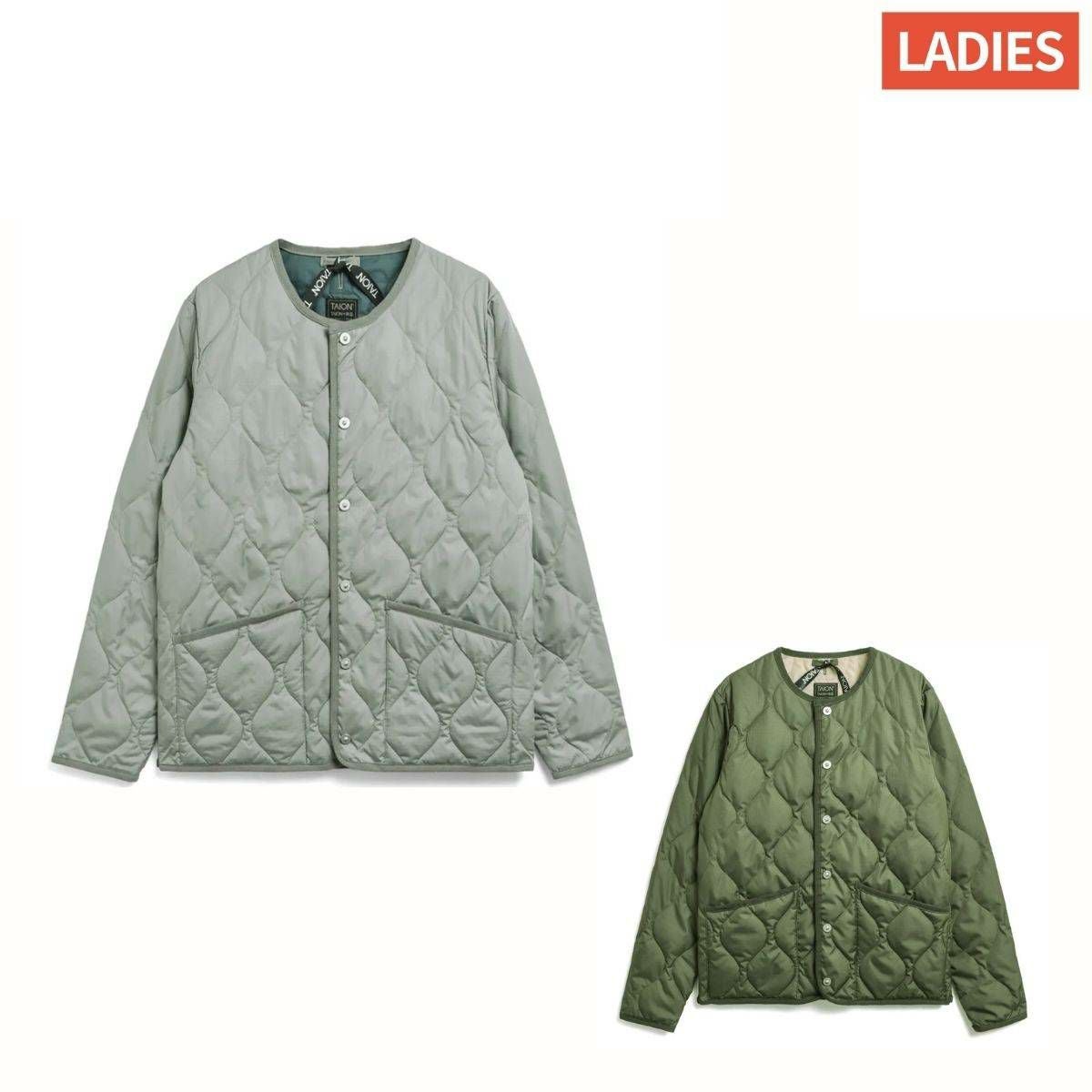 タイオン TAION MILITARY CREW NECK DOWN JKT ミリタリー クルーネック