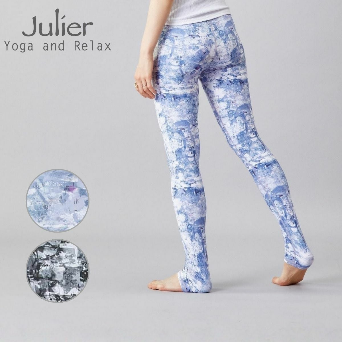 ジュリエ Julier ribbon flowerプリントクロスレギンス レディース