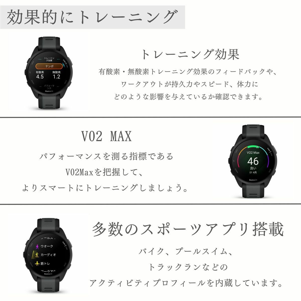 ガーミン forrunner 165 music GARMIN | スポーツマリオ公式通販サイト