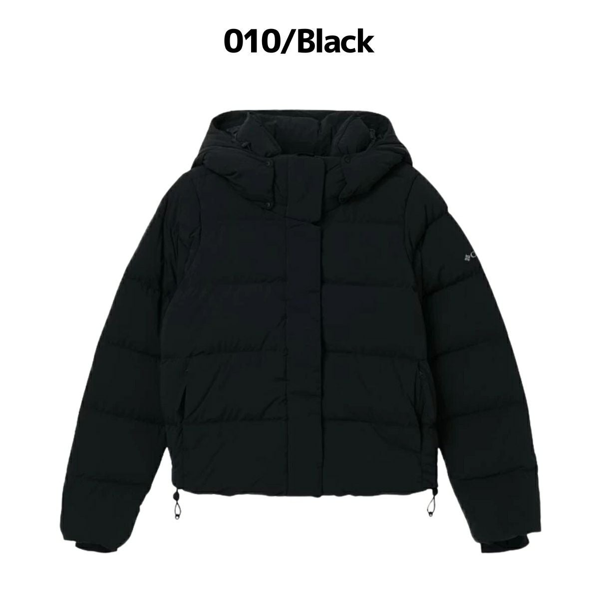 美品 columbia パフジャケット L ブラック × ブルー ドローコード付 pm1586_19.jpg
