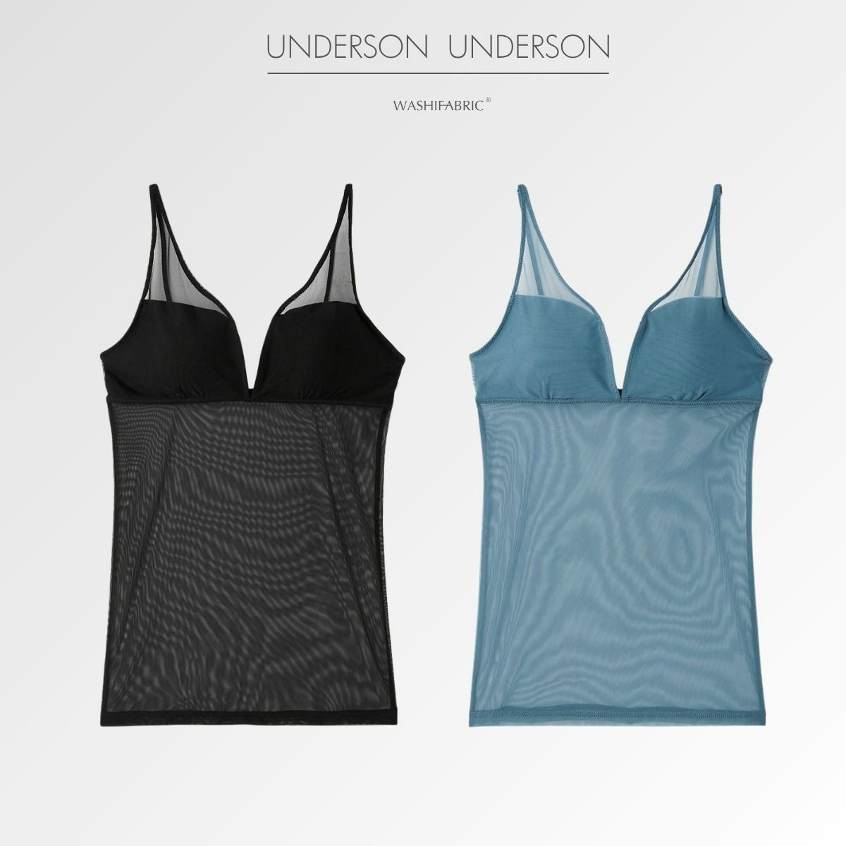 underson underson キャミソール 2色セット アンダーソンアンダーソン シアーカップインキャミソール レディース