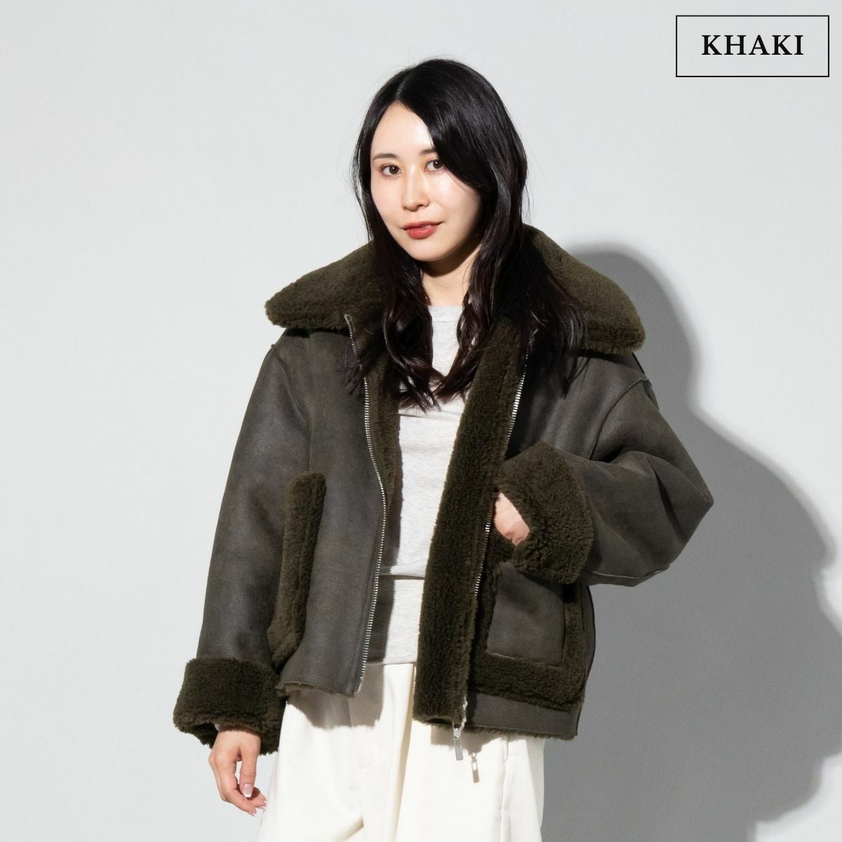 ジャケット・アウター check frill shirt blouson FEKETE ジャッキー ヴェラジャケット リバーシブル フェイクレザー フェイク
