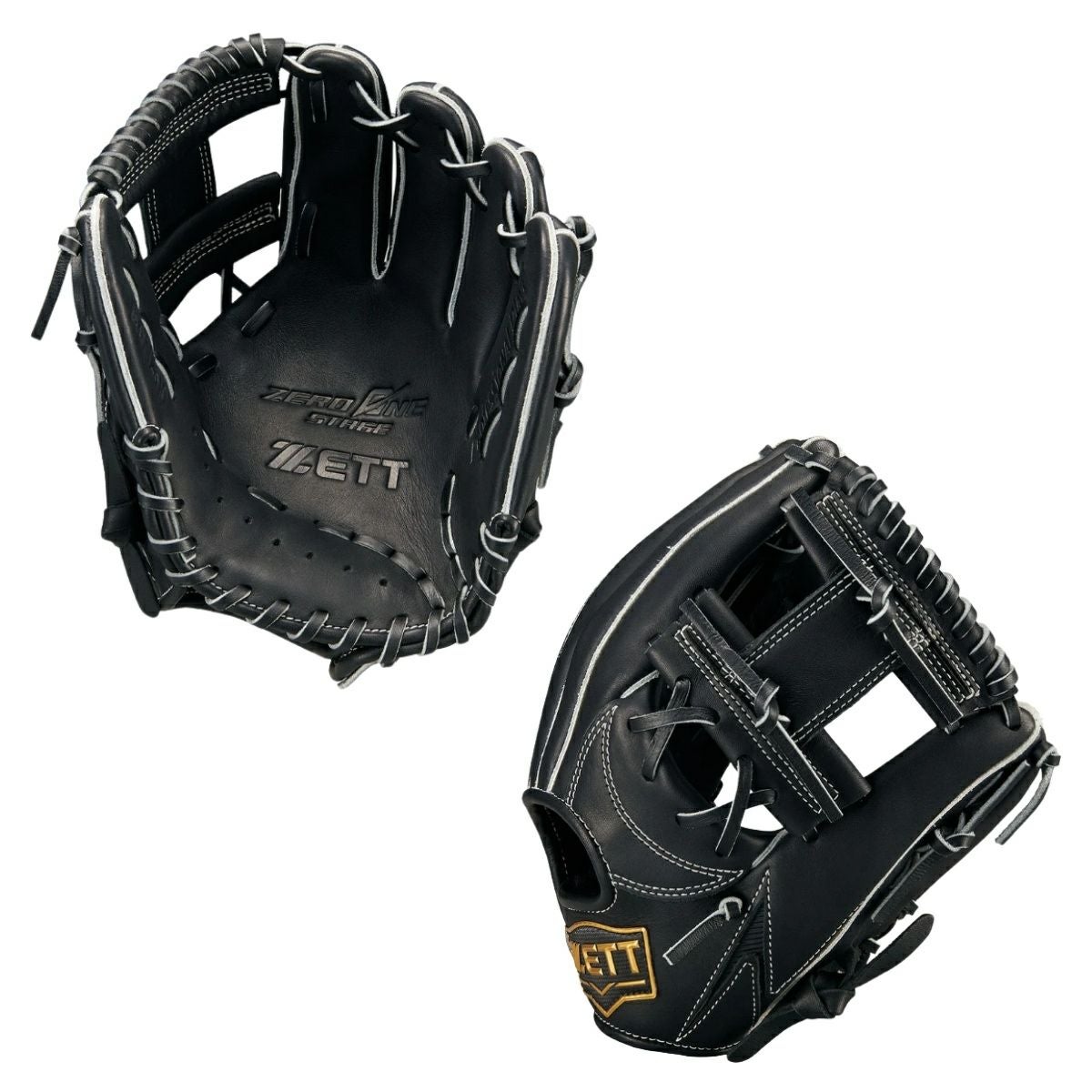 ZETT 軟式グローブ 黒 未使用 年始セール‼️ ゼット（ZETT）（メンズ）軟式用グラブ 内野手 野球グローブ 一般