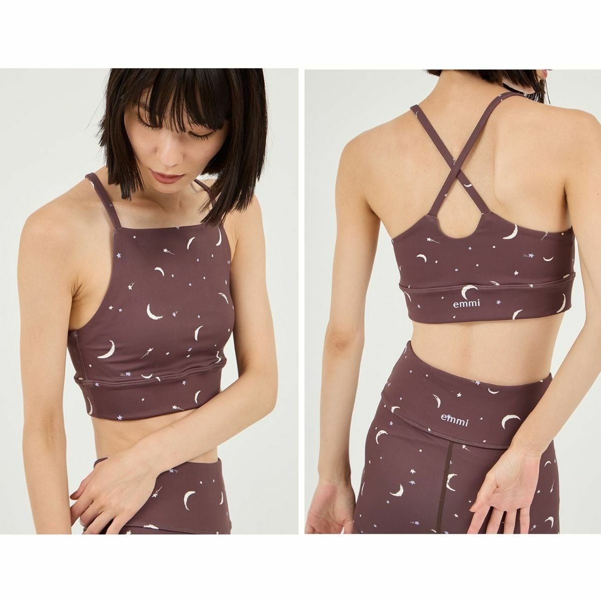 エミ ONLINE限定 Happy Active set ブラトップ・レギンス・ロング袖T