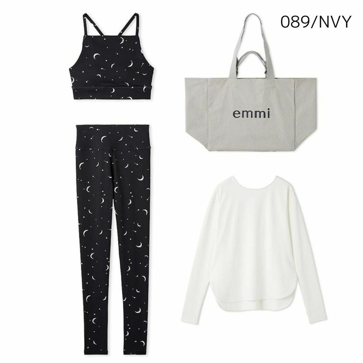 エミ ONLINE限定 Happy Active set ブラトップ・レギンス・ロング袖T