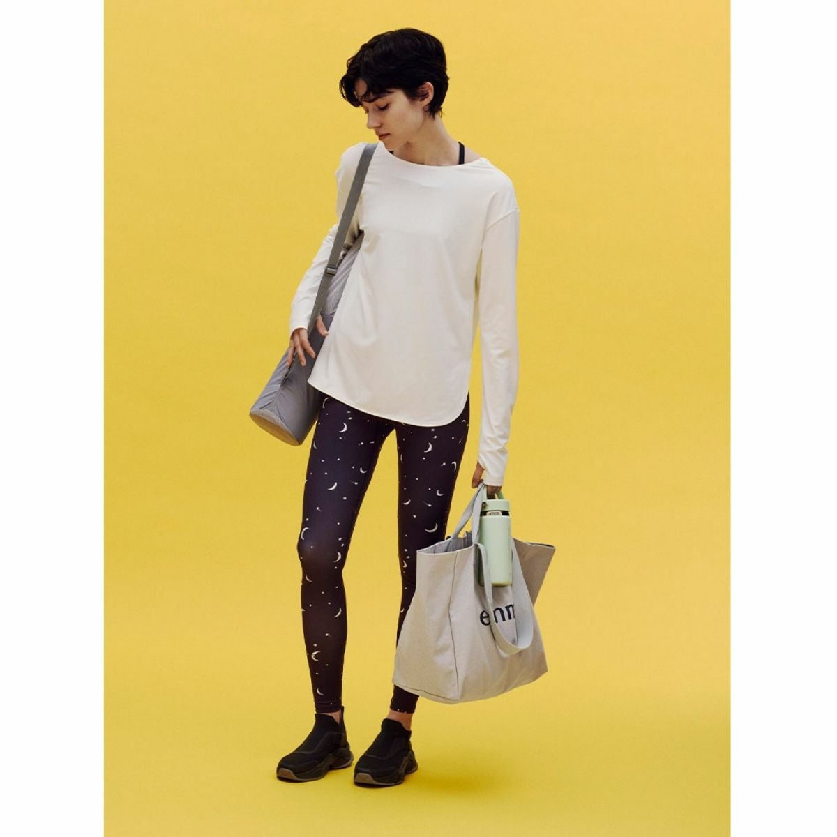 エミ ONLINE限定 Happy Active set ブラトップ・レギンス・ロング袖T