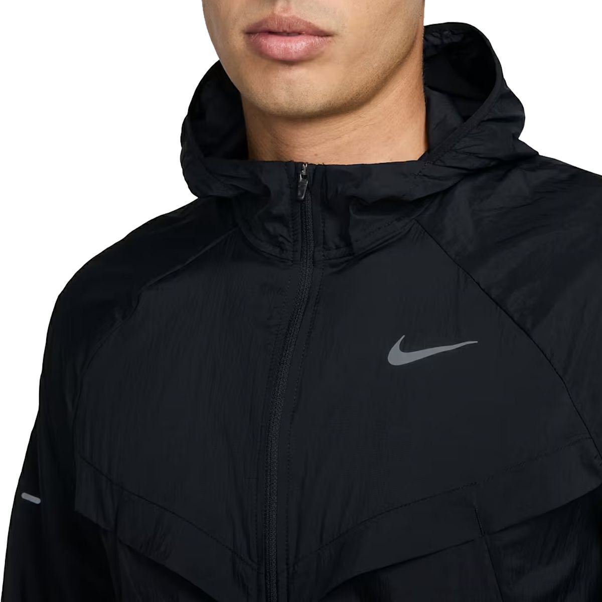 Nike ランニングジャケット 黒/ストライプ ナイキ ストライド レペル UV ランニングジャケット メンズ NIKE