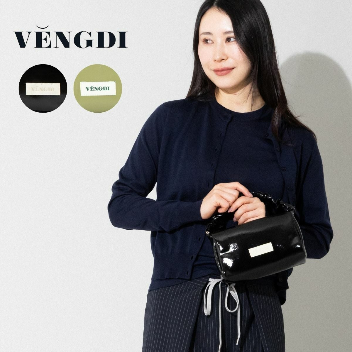 ベンディ ルークエナメルバッグ レディースVENGDI RUKE ENAMEL BAG