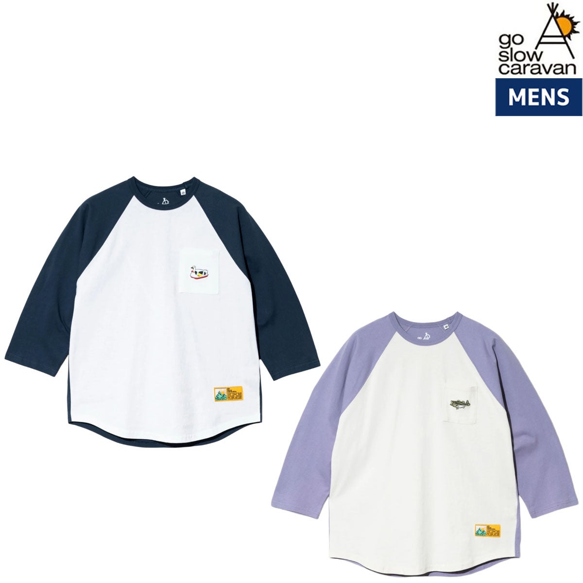 ゴースローキャラバン 色々刺繍 8分袖 BB TEE go slow caravan USA/C