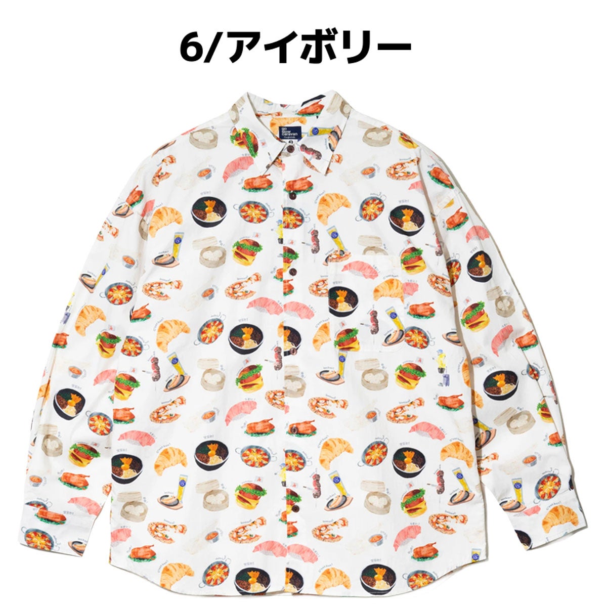 ゴースローキャラバン 40/-ブロード総柄プリントR/Gシャツ go slow