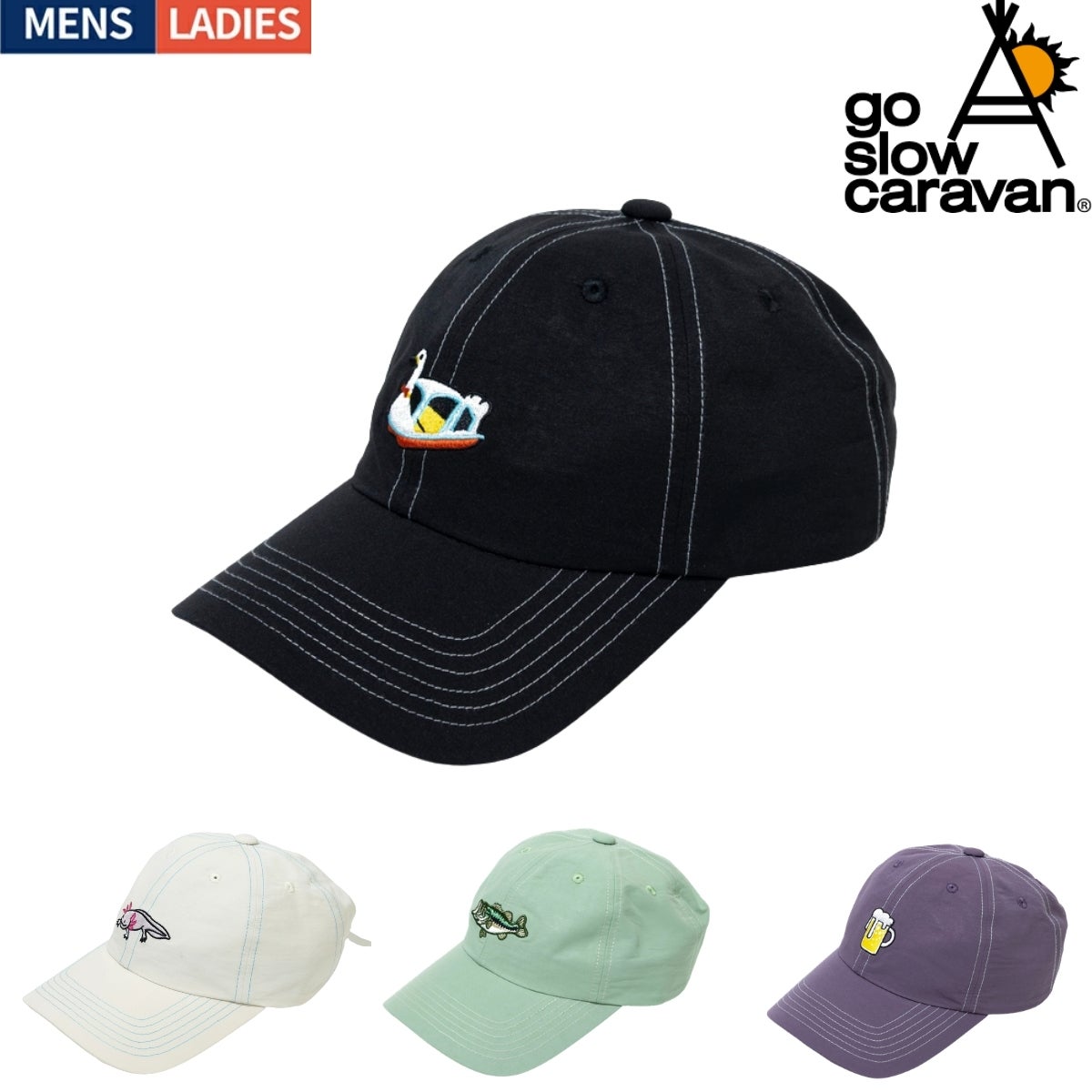 ゴースローキャラバン N/Cカラーステッチ BBキャップ go slow caravan