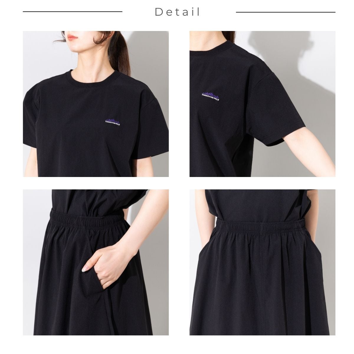 サウザンドマイル ショートスリーブTシャツ＆スカートセット 3点セット