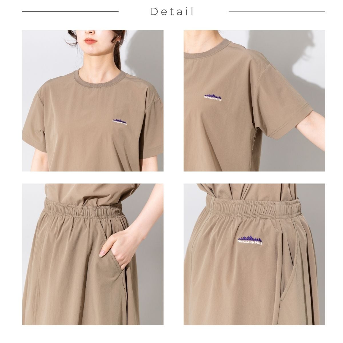 サウザンドマイル ショートスリーブTシャツ＆スカートセット 3点セット