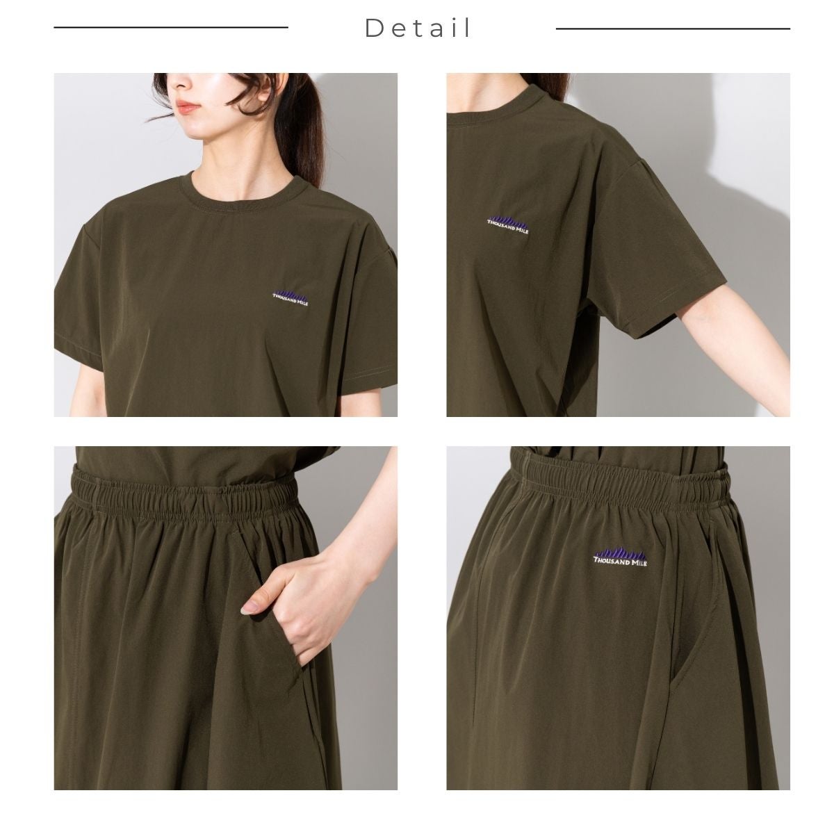 サウザンドマイル ショートスリーブTシャツ＆スカートセット 3点セット
