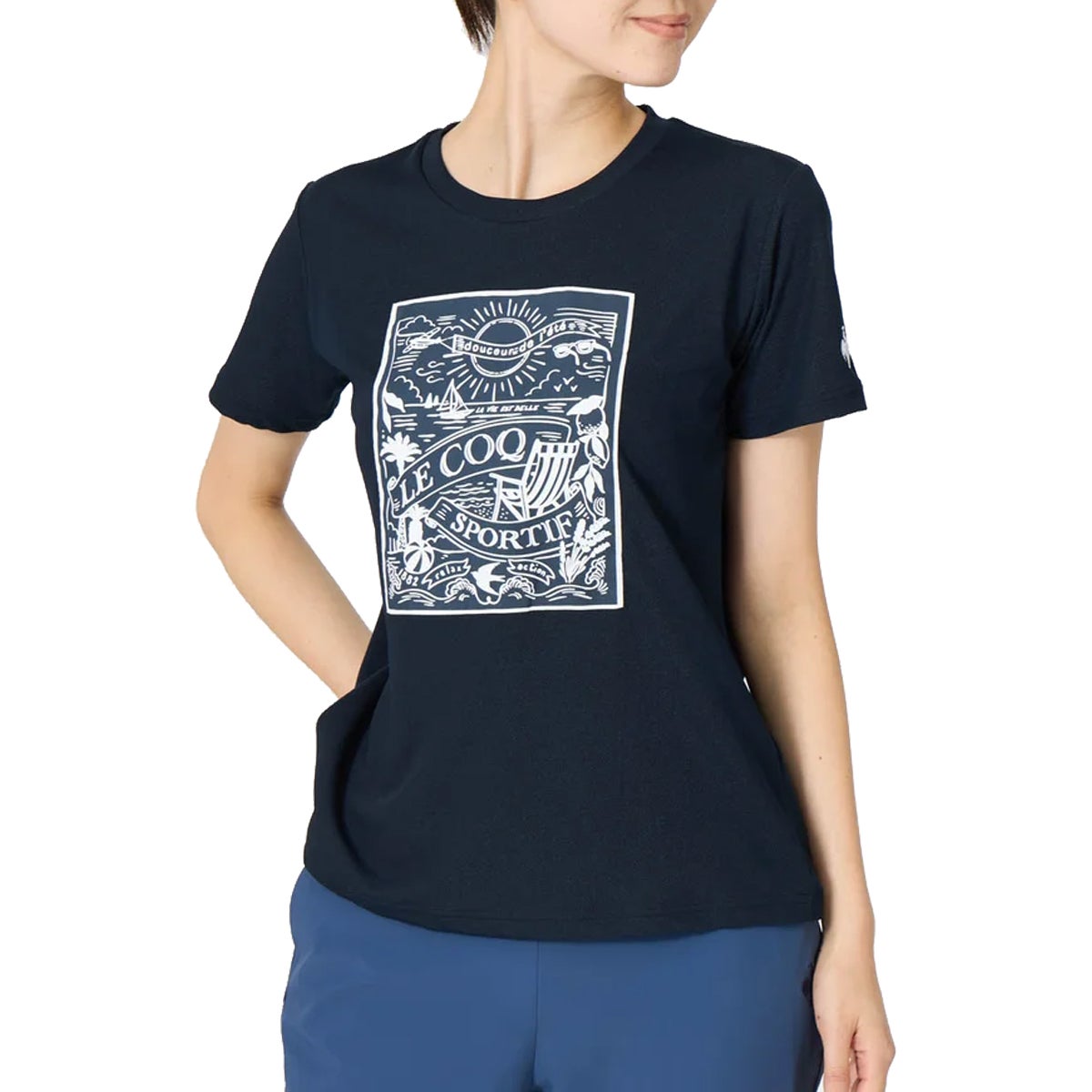 ルコック 接触冷感ポリエチレン半袖Tシャツ le coq sportif Cool-touch