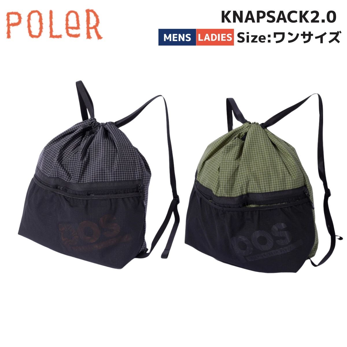 POLeR　ポーラー テント収納袋 ブラック ポーラー 耐久性テントトートM WASABI&POLER POLeR Durable Tent Tote