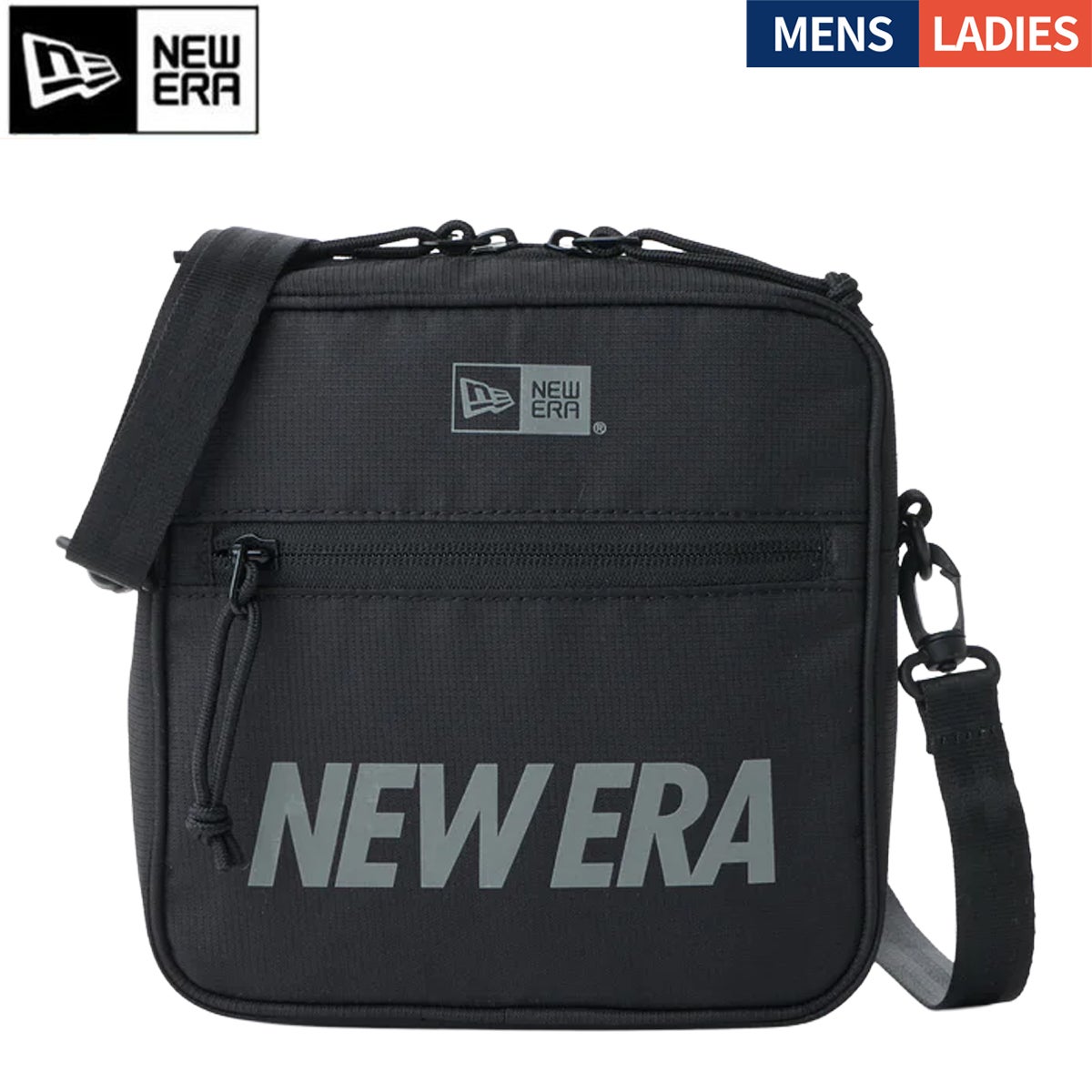  ブラック メイクアップ　ショルダーバッグ　ポーチ　ロゴ　ブラック ニューエラ スクエア ショルダーポーチ ERAロゴ NEW ERA Square