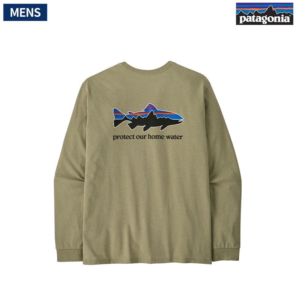 Mレディース 日本未発売 新品パタゴニア ロングスリーブ P6 ロゴ紫 patagonia（パタゴニア） 【並行輸入】パタゴニア Tシャツ メンズ