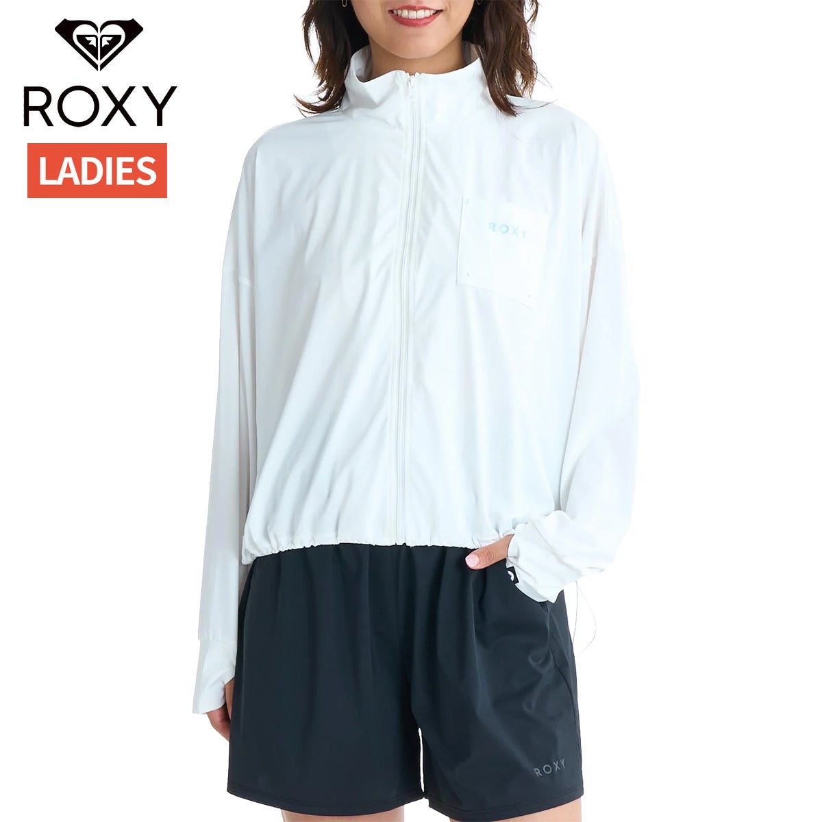 ロキシー オーロラ スタンド スタンドカラーラッシュガード ROXY