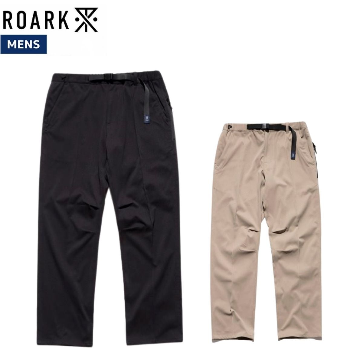 レア!!ロアーroar×LUXEAKMPLUS・バックロゴ防風ロングパンツ ロアーク トラベルパンツ レジスタント ツイル リラックス ROARK