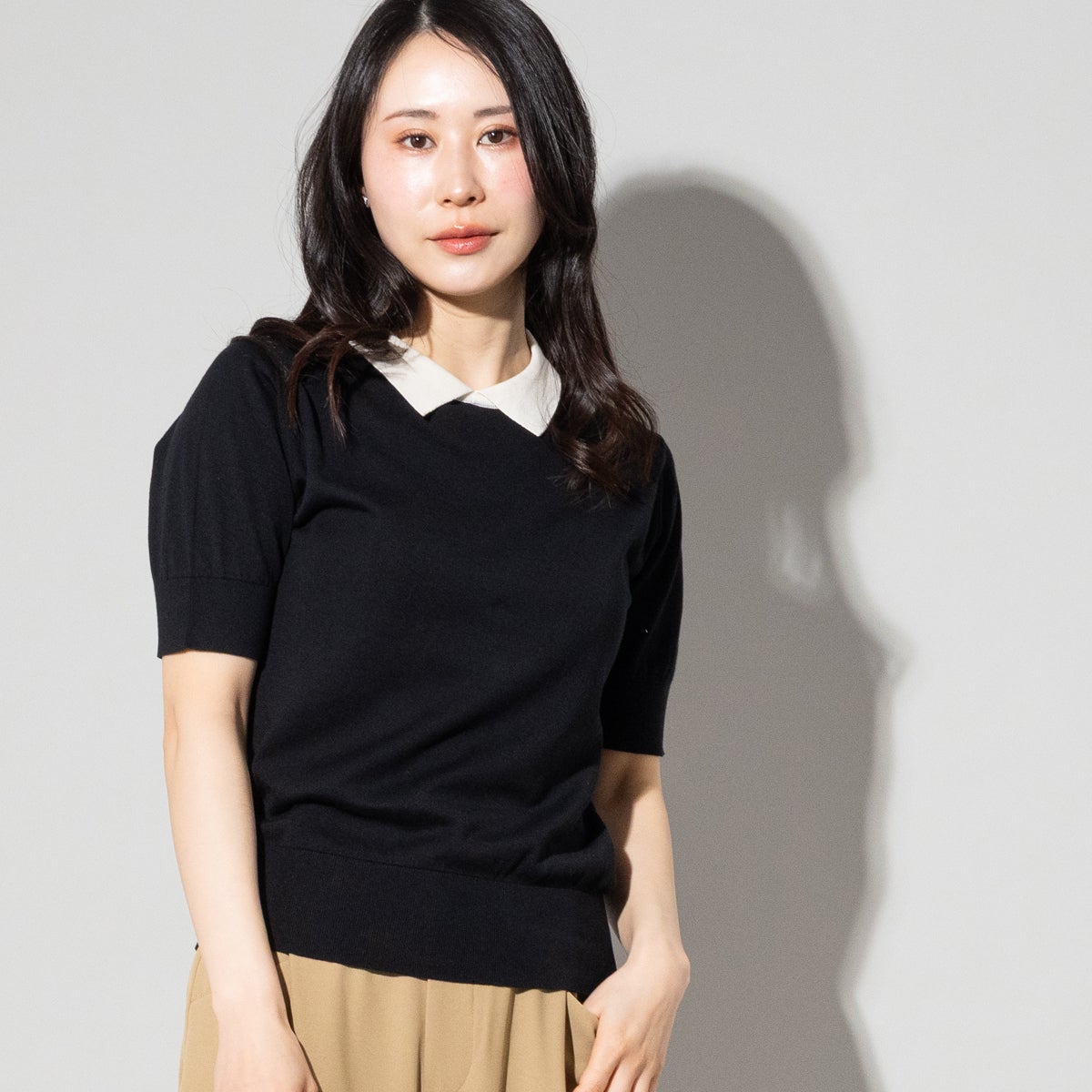 【美品】ジョンスメドレー 半袖 ポロシャツ ニット ニットポロ XL ブラック JOHN SMEDLEY（ジョンスメドレー） ニットポロシャツ ADRIAN シー
