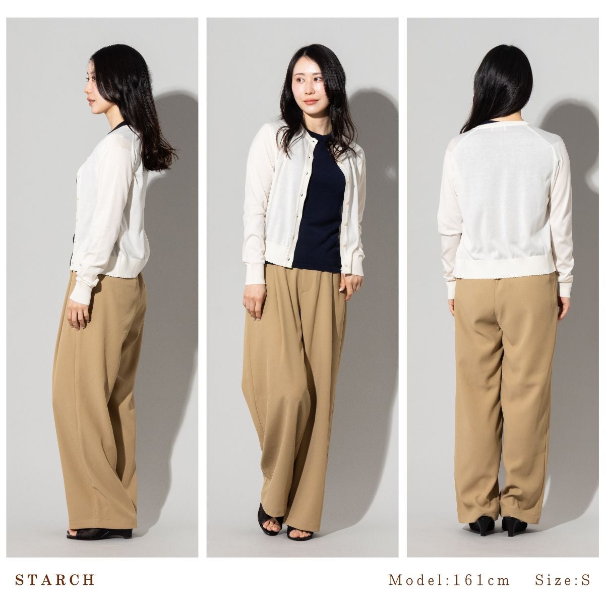 ジョンスメドレー コットンスカラップ長袖ニットカーディガン 30G JOHN