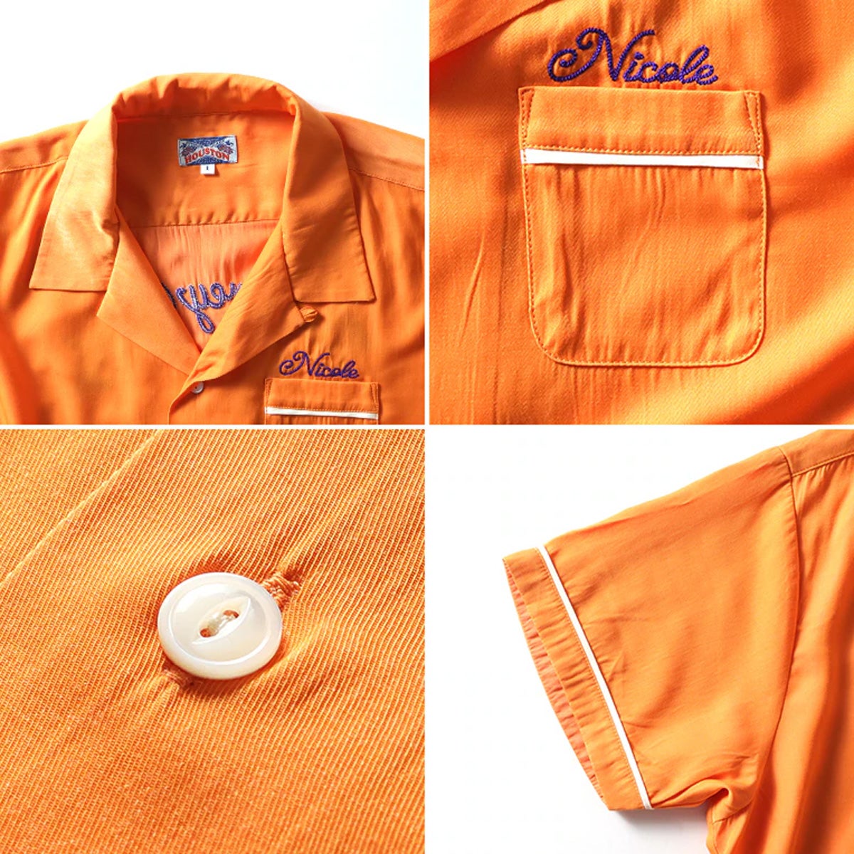 ヒューストン ボウリングシャツ (猫) HOUSTON BOWLING SHIRT (CAT
