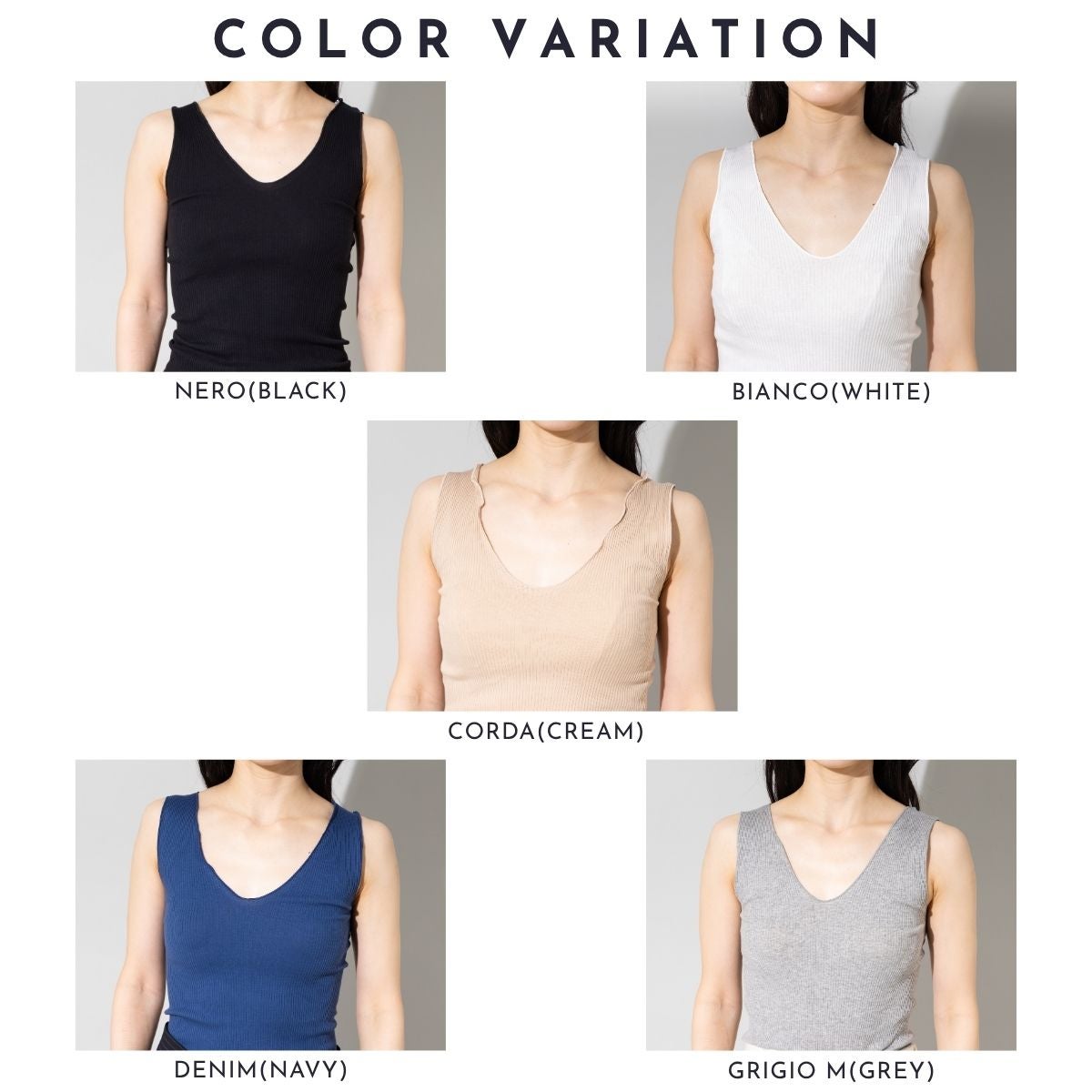 ベーシックコットン リブタンクトップ BASIC COTTON | スポーツマリオ