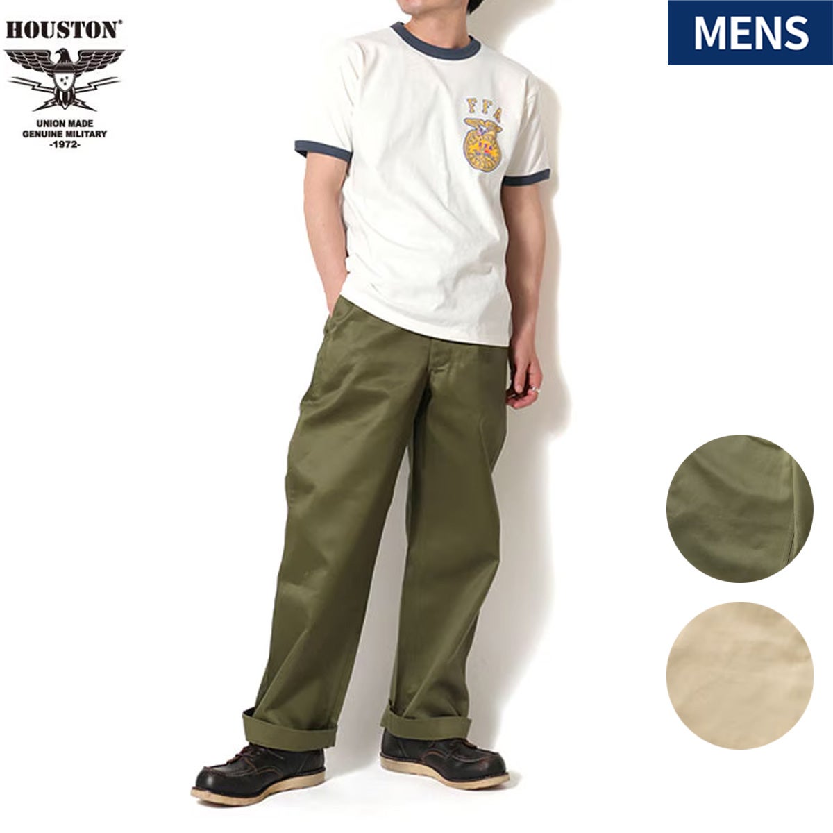 ヒューストン U.S.コットンチノトラウザー メンズ HOUSTON U.S.COTTON