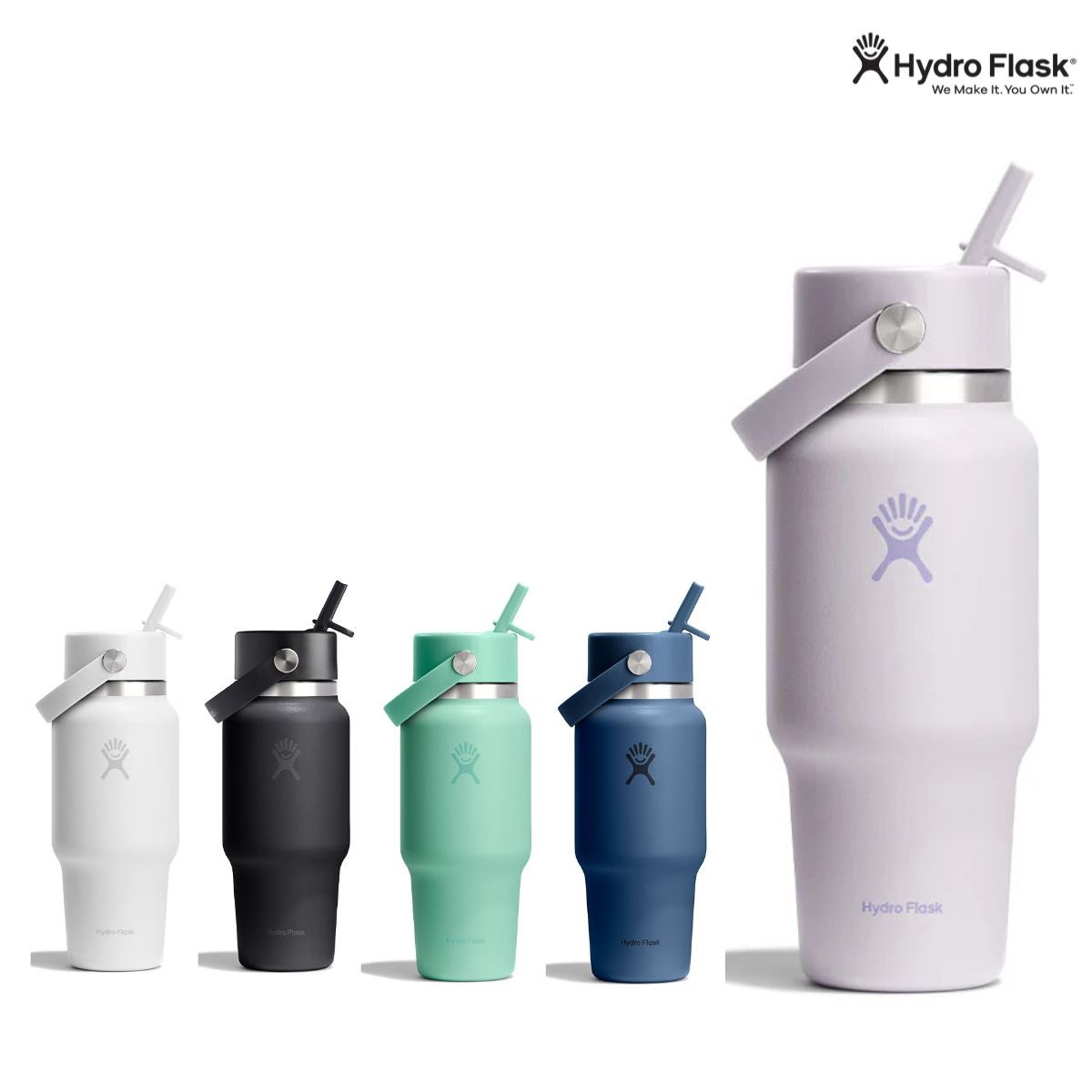 ハイドロフラスク 24oz トラベルボトル ウィズ フレックスストロー