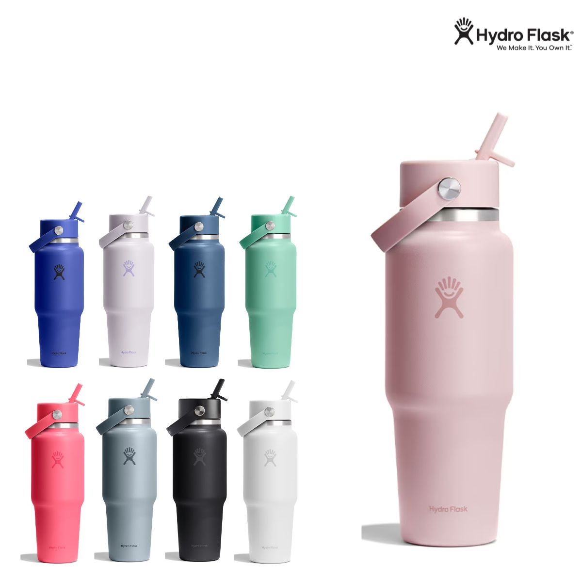 ハイドロフラスク 32oz トラベルボトル ウィズ フレックスストロー