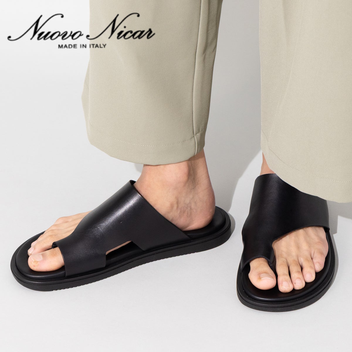 ヌオヴォニカール ヴァチェッタ レザー トングサンダル Nuovo Nicar