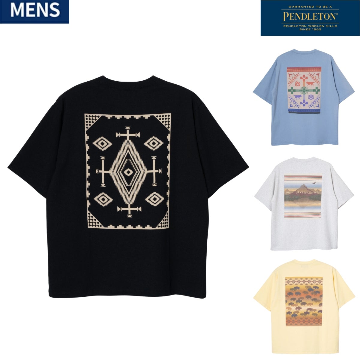 ペンドルトン バックプリント コットンTシャツ PENDELTON