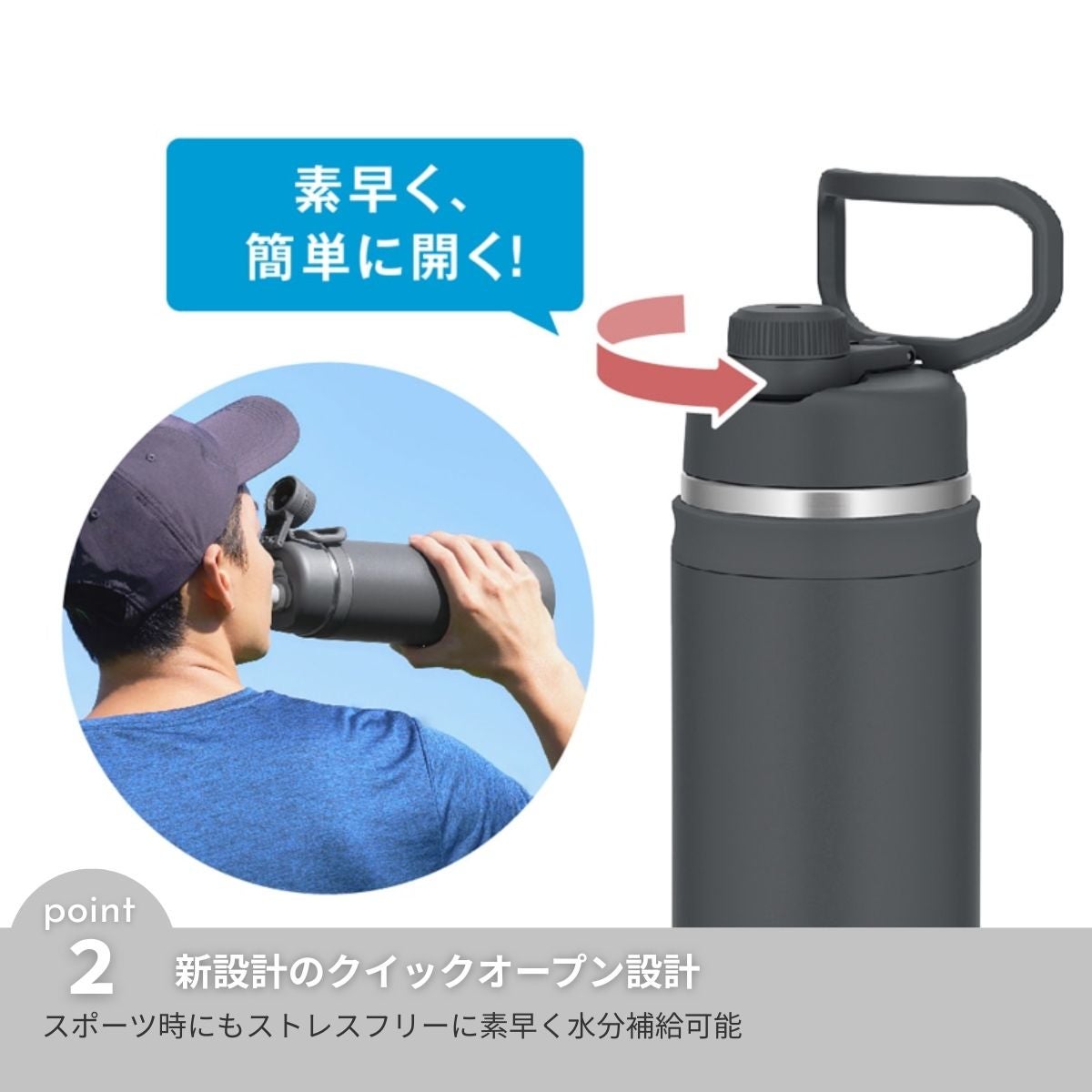サーモス 真空断熱スポーツボトル 2.0L メンズ レディース ユニ