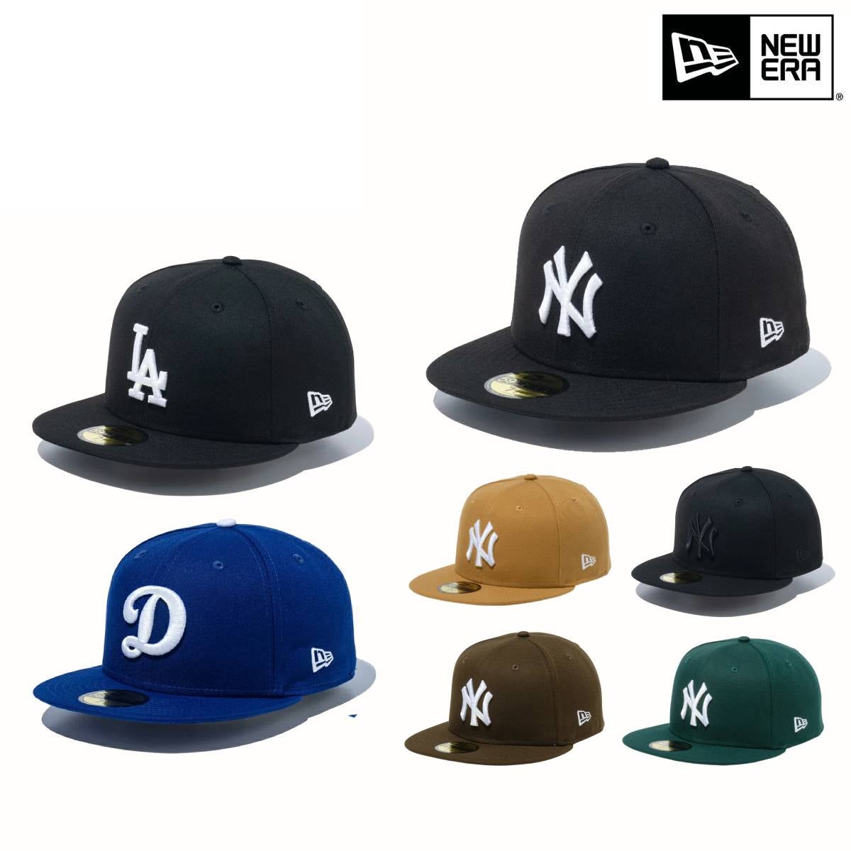 茶 New era ロサンゼルス帽子 ニューエラ ニューヨーク ヤンキース