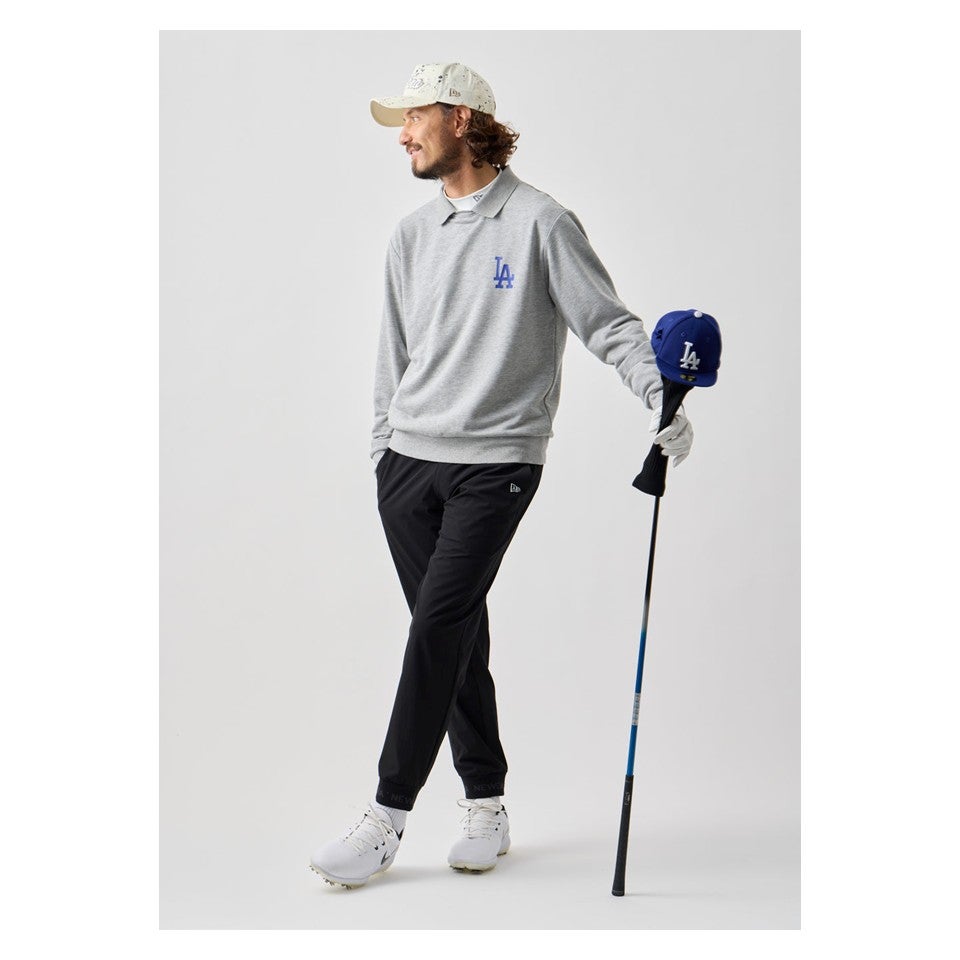 ニューエラ リブパンツ ジャカードロゴ ブランド グラファイト ゴルフ